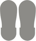 Mighty Line Big Footprints Floor Marking Tape for Safety, Caution, Warning, Heavy-Duty, Peel and Stick, Adhesive, Industrial Quality, 12" Long x 5" Wide, Gray, Pack of 50