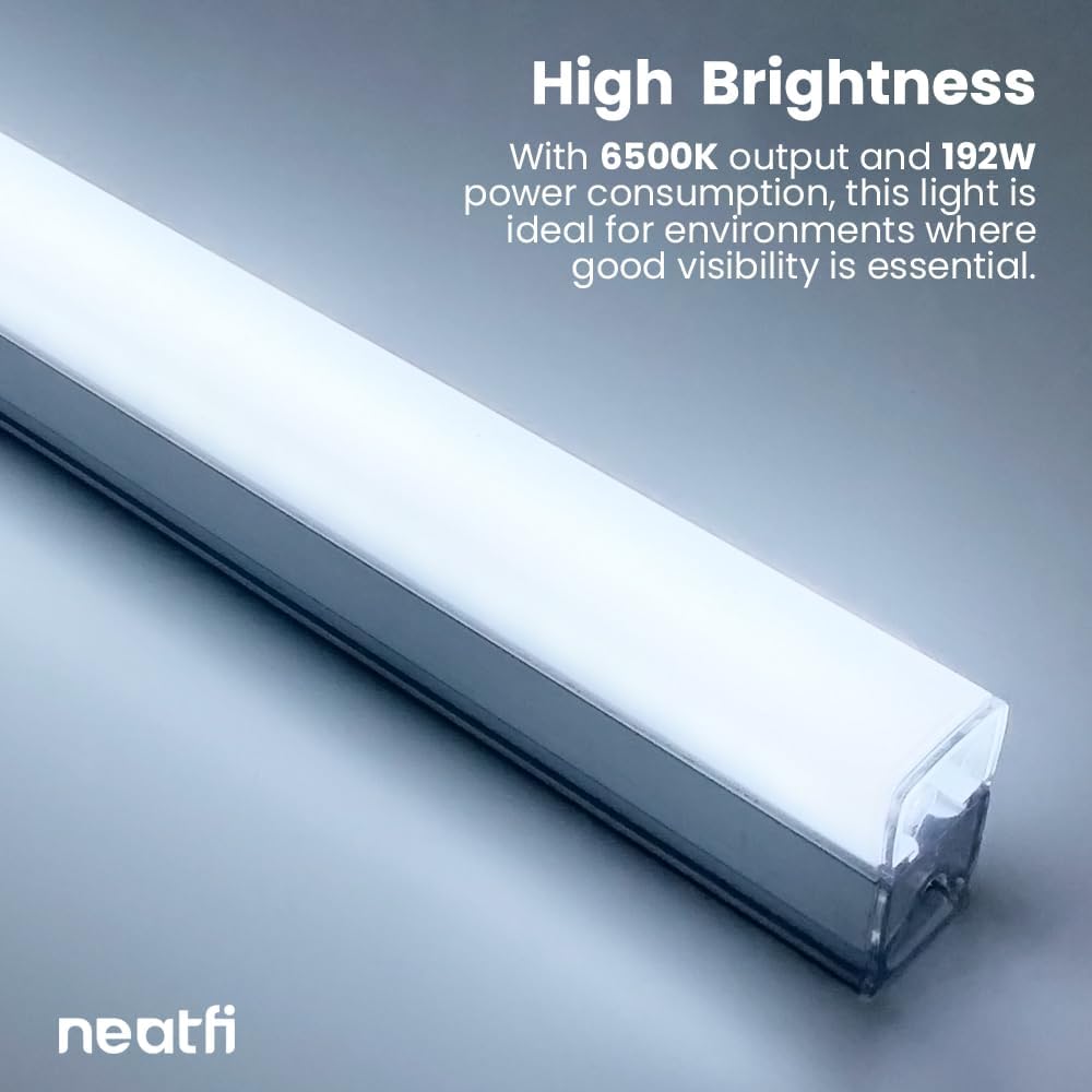 Neatfi LED Hexagon Garage Lights with 14,400 Lumens, 6500K, 192W, Hexagon Lights for Garage, Auto Shops, Car Detailing, Basements, Warehouses, Barber Shops, Beauty Salon, & Gym (5 Hex, Cool White)