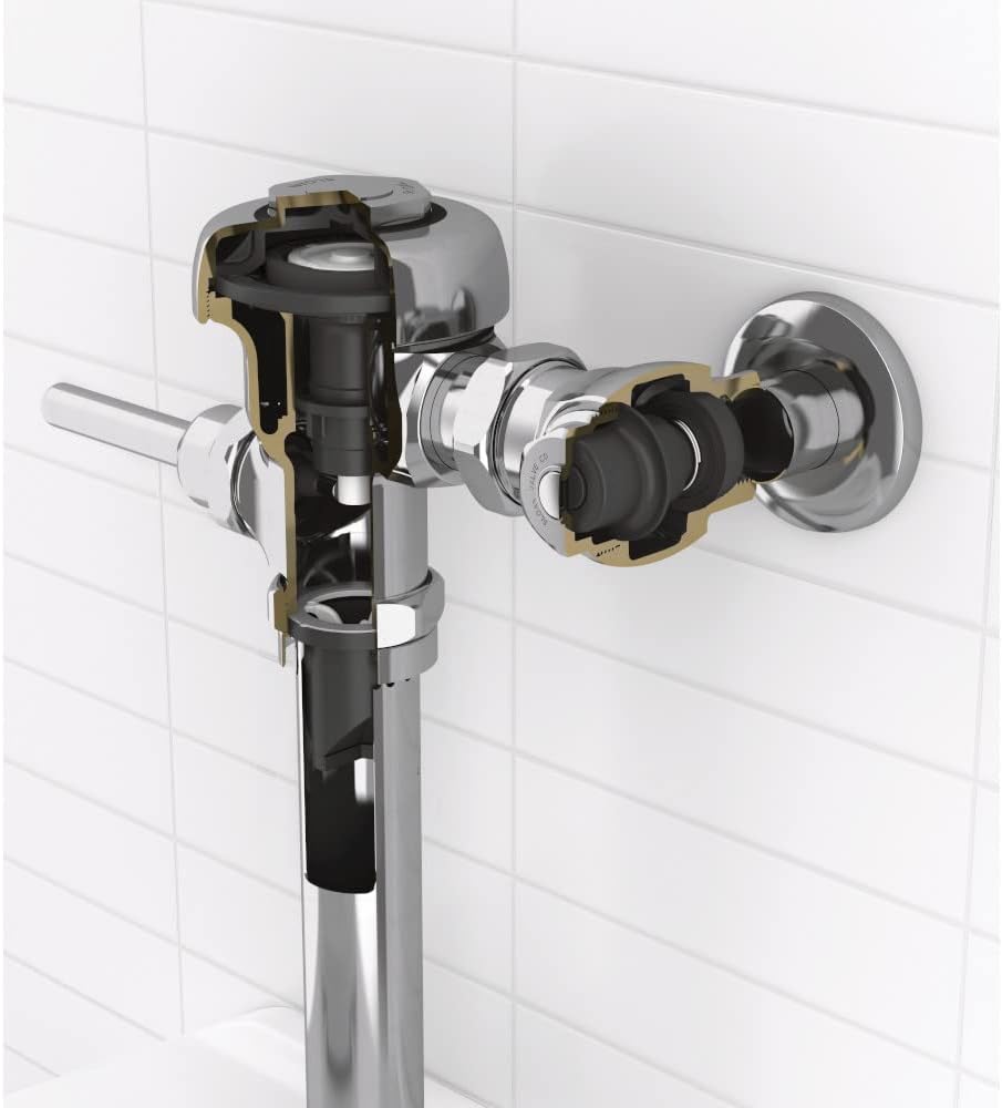 Sloan Regal 111 Exposed Manual Water Closet Flushometer, 1.28 GPF Manual Flush Valve - Single Flush, Fixture Connection Top Spud, Diaphragm Valve, Polished Chrome Finish, 3080050