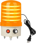 Industrial LED Rotating Warning Light, AC110V Beacon Strobe for Public Emergency Alarms, Siren Light with Volume Adjustment and Switch for Construction, Traffic, Factory, Safety Sign, Boat