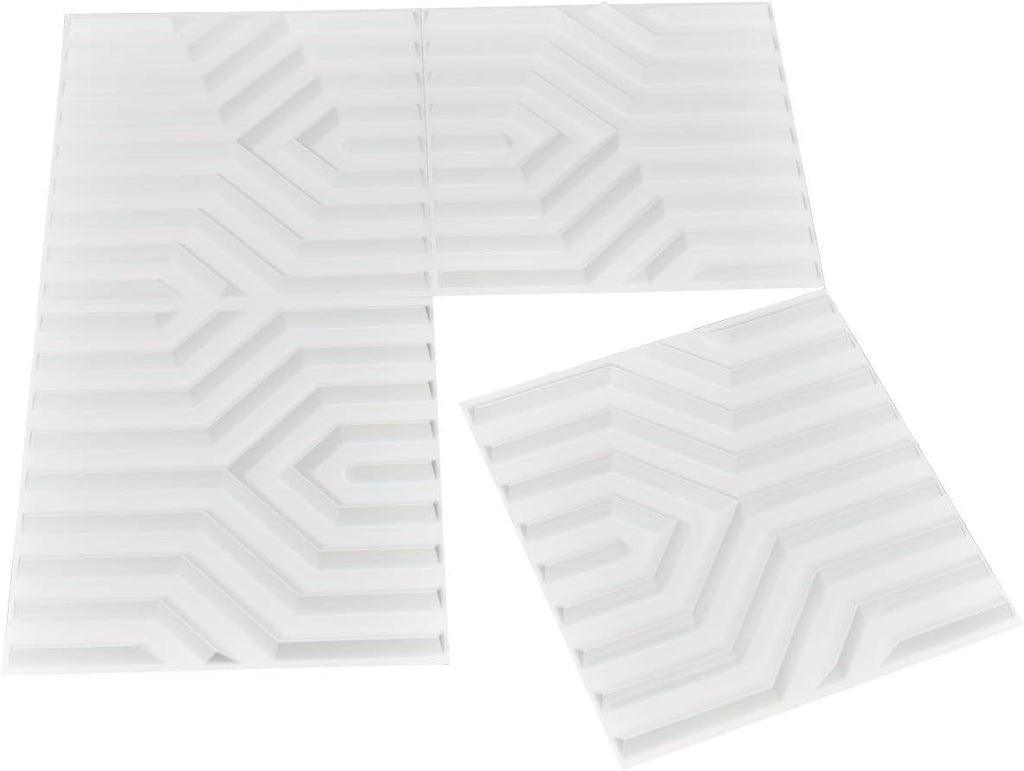 Art3d Decorative 3D Wall Panel, 32 Sq.FT PVC Interior Wall Decor for Living Room, Bedroom, Lobby, Office, Shopping Mall, White