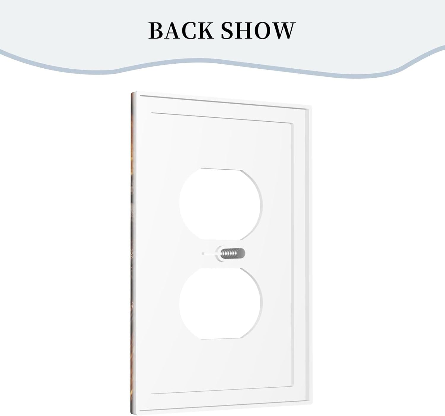 Decorative Outlet Covers Black Wood Board Gold Dust Coffee Beans 1 Gang Duplex Light Switch Cover Plate Wall Plates for Electrical Outlets Electrical Switchplate Face Plate