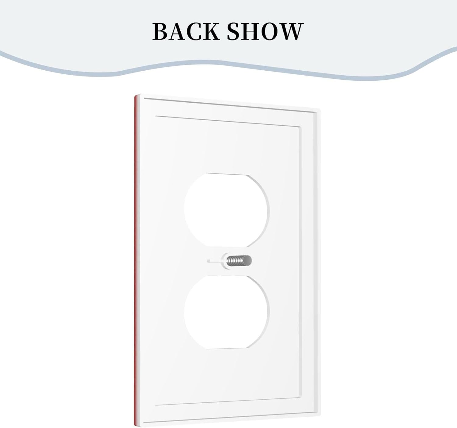 Decorative Outlet Covers Red Fire Alarm Novelty 1 Gang Wall Plate Receptacle Duplex Light Switch Cover Plate Single Dual Plug Covers Electrical Switchplate Faceplate for Office Home Decor
