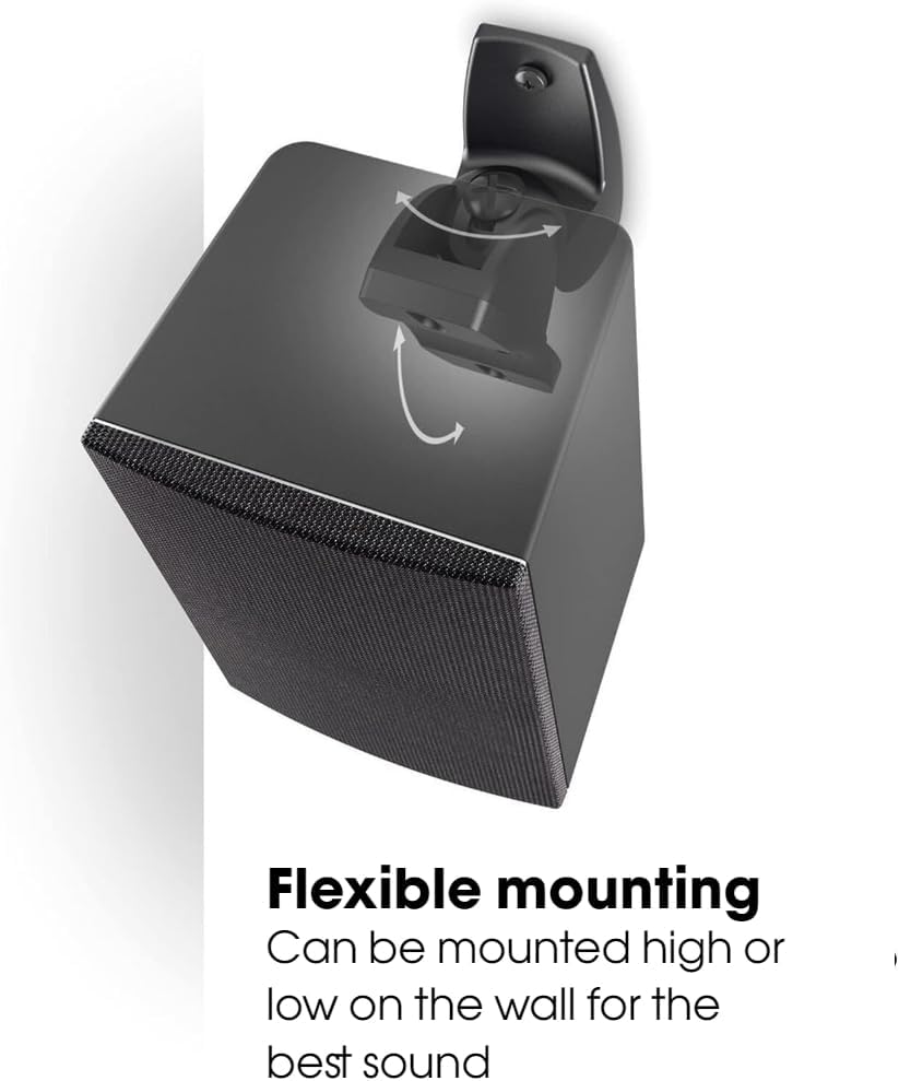 Vogel's VLB 500 Universal Speaker Wall Bracket Set Swivel and tilt Pre-Assembled Max. 11 lbs (5 kg) Environmental Friendly Packaging Black 2 Brackets
