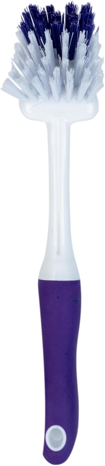 Fabuloso Tile Brush with Spot Scrubber – Bathroom Cleaning Brush with Medium Bristles, Shower Scrubber, and Hanging Hole