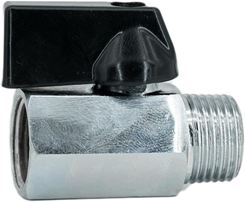 Brass Mini Ball Valve 1/4" NPT Female x Male Shut-Off Valve