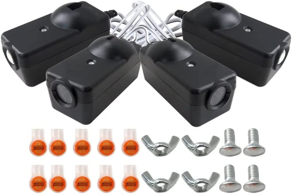 2-Pack Garage Door Opener Safety Sensor Kit Fit for LiftMaster 2000SDR, 2500B, 2500B, 2500D, 3130M, 3240M, 3245M, 3575S, 3585S, 3595S, 3800P, 3800PLD, ATS2113X0