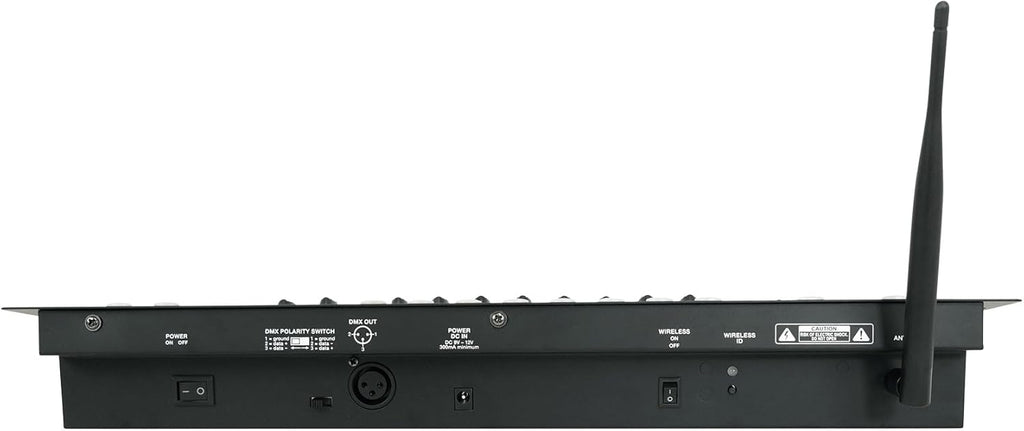 Rockville ROCKFORCE W2 192-Channel Wireless 2.4GHz DMX Lighting Controller, Built-In Transmitter, Music Triggering, Programmable Scenes, for DJs and Stage Lighting