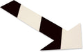 Mighty Line Solid Arrows Directional Sticker Sign Floor Marking Tape for Safety, Caution, Warning, Heavy-Duty, Peel and Stick Adhesive, Industrial Quality, White and Black Chevron, 10"x6", 50 Pack