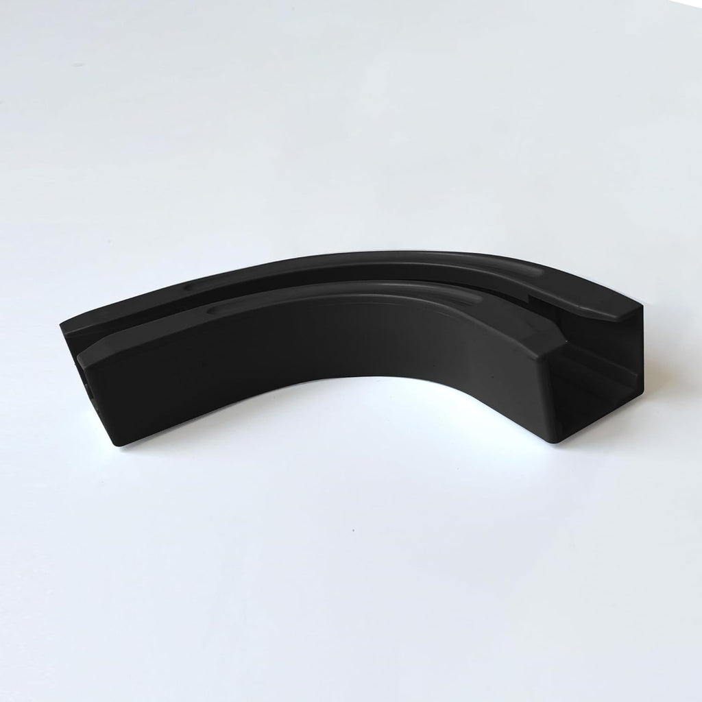 90° Curved Connectors for Track Curtains Ceiling Mount/Wall Mount, Ceiling Track for Curtains, Room Divider Curtains Tracks（Black 2PCS）.