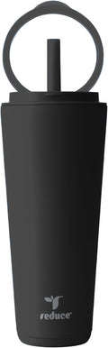REDUCE Halo 32 oz Stainless Steel Vacuum Insulated Tumbler - Spill Proof Travel Mug with Flip Handle Lid - Keeps Drinks Cold for 32 Hrs - Dishwasher Safe - Cupholder Friendly - Phantom