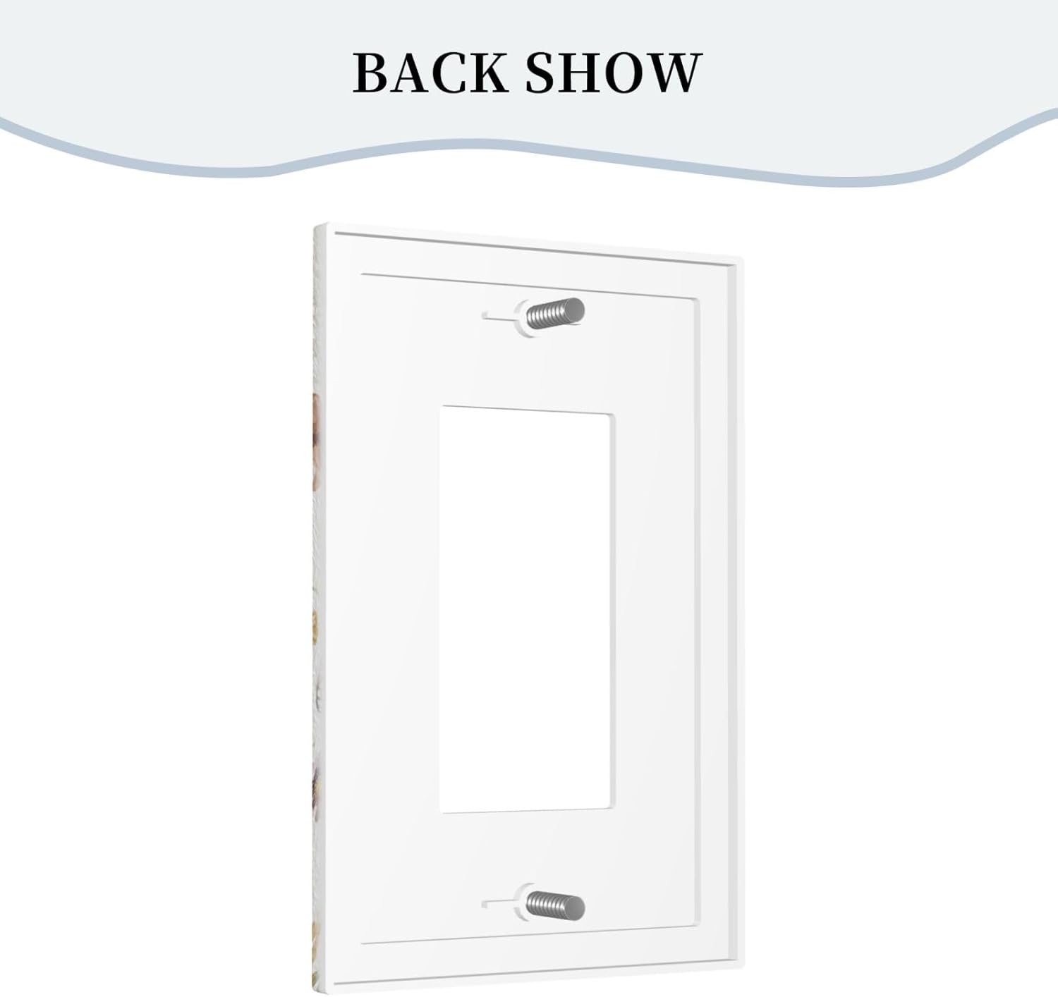 Personalized Wall Plate Decorative Light Switch Cover Boho White Background Butterfly Rustic Flower Single Rocker Switchplate 1 Gang Outlet Covers Decora Light Switch Plate