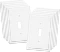 1-Gang Modern Edge Decorative Wall Plate Cover Switch Outlet Single Toggle Electrical Faceplate for Light Switches, Smart Switch, GFCI, Dimmers, Receptacle, USB Outlet (10 Pack, Single Toggle)
