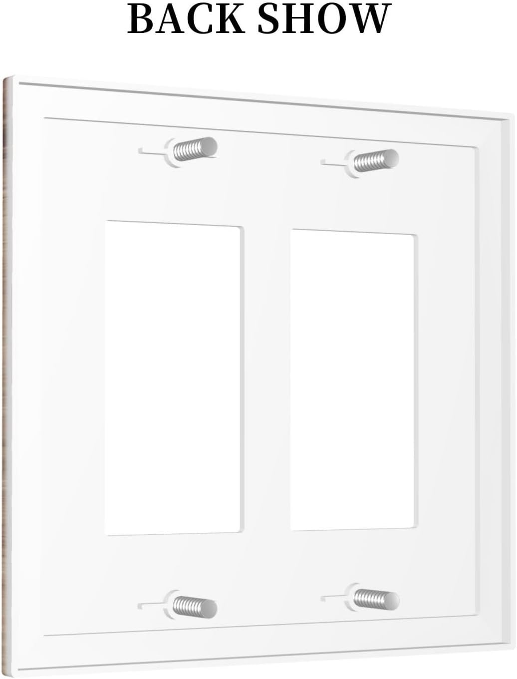 Decorative Outlet Covers Rustic Brown Wood Grain 2 Gang Double GFCI Rocker Electrical Wall Panels Light Switch Cover Plate for Farmhouse Kitchen Decor