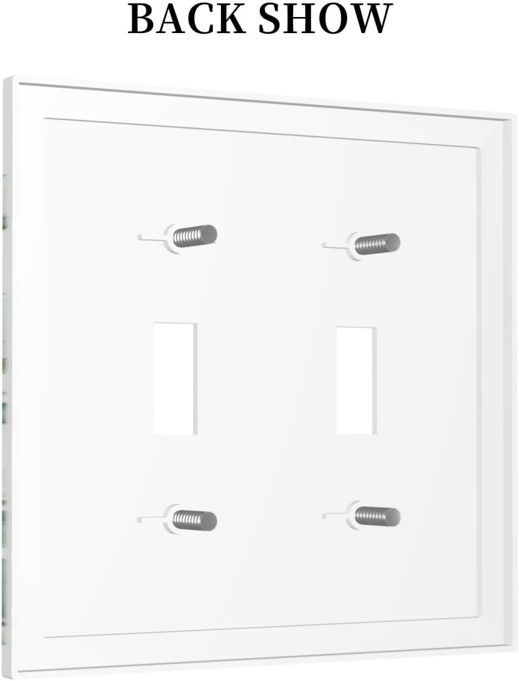 Boho Green Eucalyptus Leaf Floral Plants Flowers Decorative Switch Plates 2 Gang Double Toggle Outlet Light Switch Cover Wall Plate Electrical Faceplate for Bed Room Living Room Decor