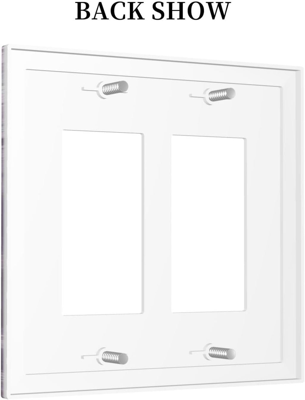 Purple Daisy White Floral Butterfly Flowers Outlet Covers Light Switch Cover Plate 2 Gang Double Rocker Wall Plates Decorative Switch Plates Plug Cover Electrical GFCI Receptacle for Home 4.9 X 5 IN