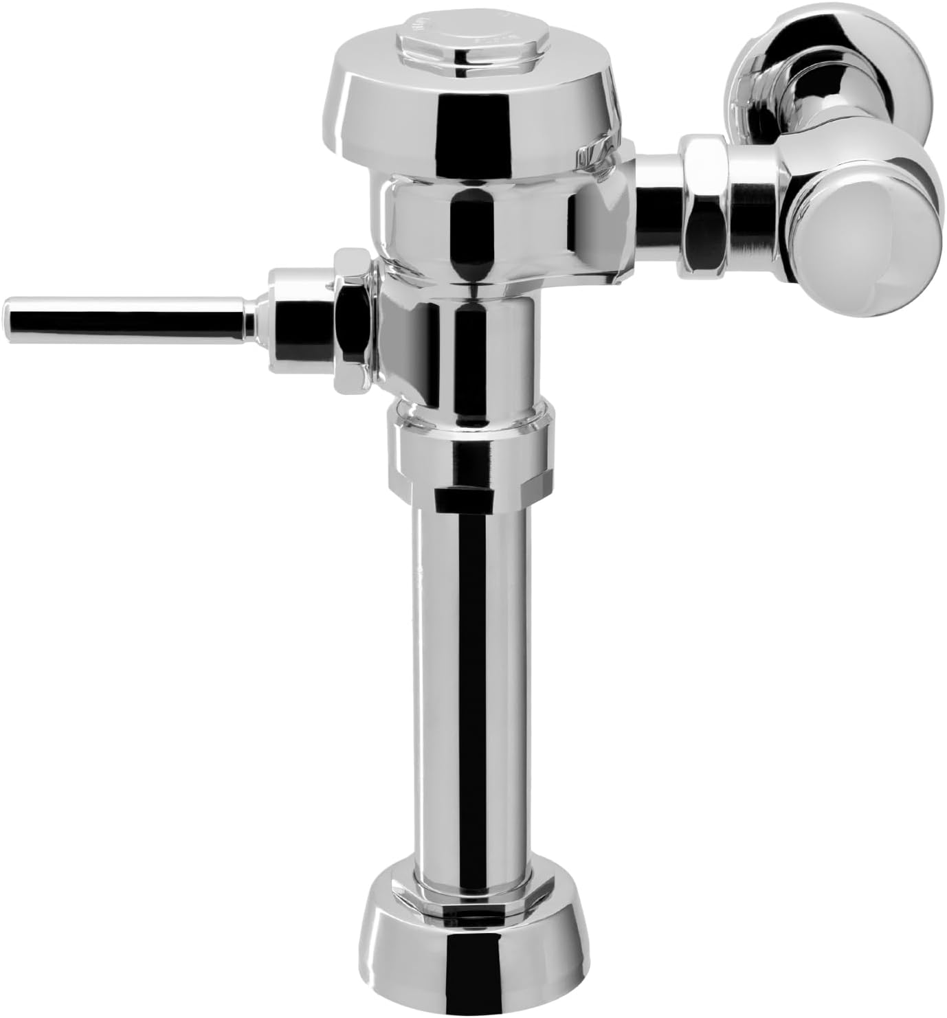 Sloan Royal 111 Exposed Manual Water Closet Flushometer, 1.6 GPF Manual Flush Valve - Single Flush Non-Hold-Open Handle, Fixture Connection Top Spud, Polished Chrome Finish, 3010000