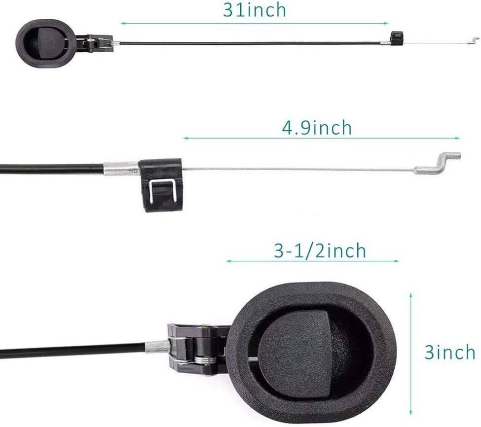 Sofa Chair Recliner Release Pull Handle 3" by 3.5" Replacement Parts with Cable, Fits Ashley Lazy Boy and Most Recliner Brands Couch Sofa Chair Furniture, Exposed Cable Length 4.9"