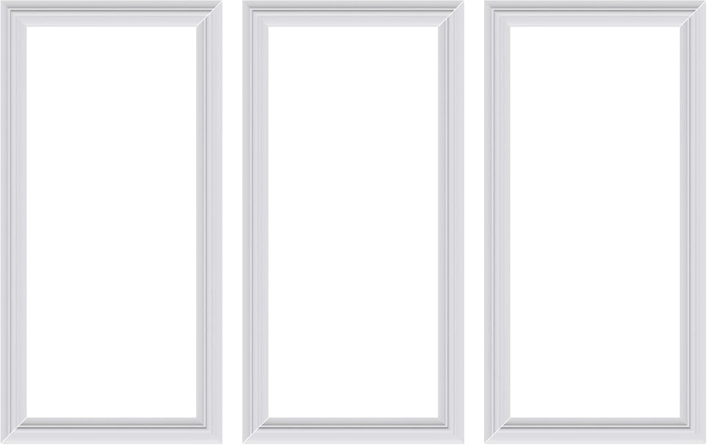 3 PCS Premade Wainscoting Panels Accent Wall Panels for Interior Wall Decor Easy DIY Build and Batten Chair Rail & Picture Frame Door Decor (8 x 16 in)