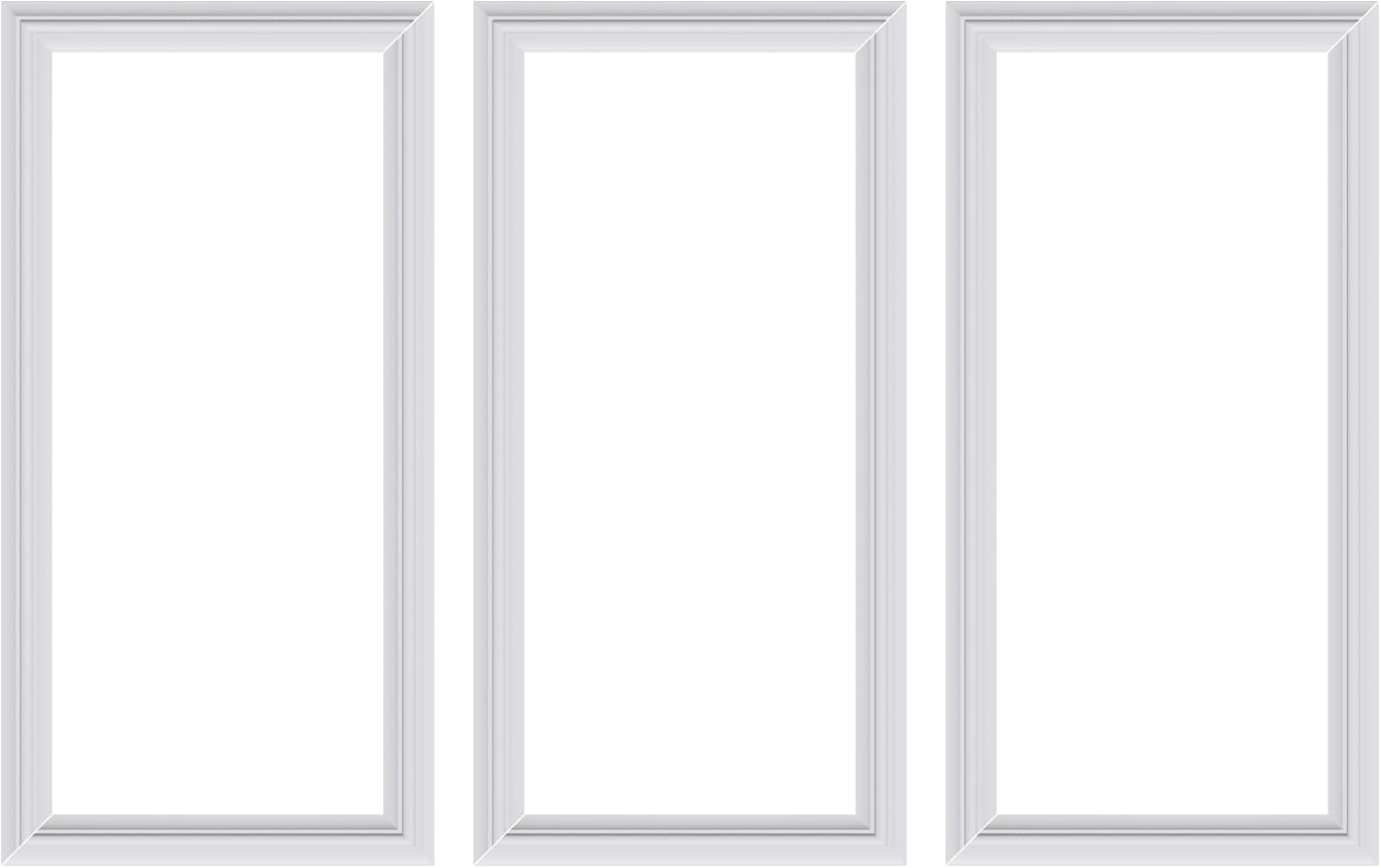 3 PCS Premade Wainscoting Panels Accent Wall Panels for Interior Wall Decor Easy DIY Build and Batten Chair Rail & Picture Frame Door Decor (8 x 16 in)