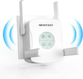 NEWFAST AX1800 WiFi Extenders Signal Booster NF-RE553, Dual Band WiFi 6 Range Extender, 5.8GHz&2.4GHz WiFi Booster for Home Covers Up to 9800 Sq.ft, AP/Router/Bridge Mode, Gigabit Port, One Tap Setup