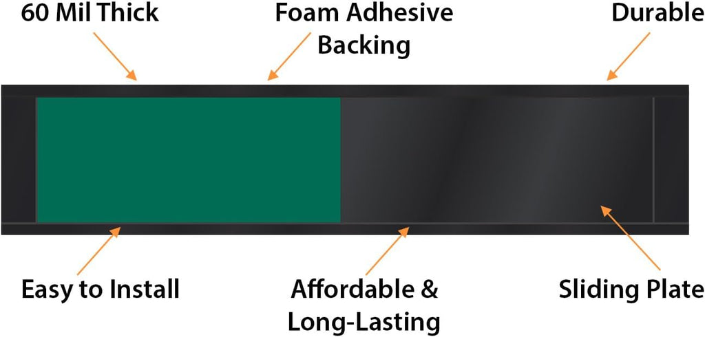SmartSign Blank Slider Sign (Red/Green), 2.25" x 10", 60 mil Plastic Plate in Aluminum Frame with Foam Adhesive Backing, Privacy Slide Door Indicator - for Office, Workplace, Conference Room, USA-Made