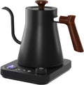 Gooseneck Electric Kettle,Electric Kettles, ±1℉ Temperature Control, Ultra-Quiet 304 Stainless Steel, for Coffee, Tea & Milk, Auto Boil Detection, 8 Safety Protections & Memory Function(Black，0.9L)