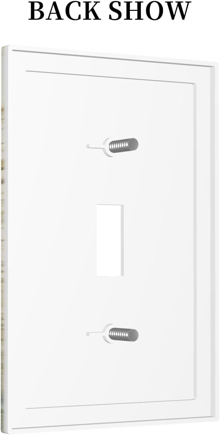 White Wildflowers Daisy Vintage Floral Decorative Light Switch Cover 1 Gang Single Toggle Device Electrical Faceplate Switchplates Decorator Outlet Wall Plate for Bed Room Living Room Decor