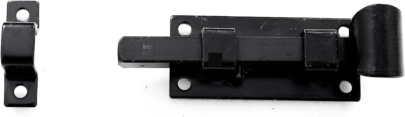 The Rustic Express, Speak-Easy Door Latch and Decorative Hinge Kit Includes 1 Speak-Easy Latch, 2 Butterfly Hinges and 12 Black mounting Screws, Size (Latch 3-1/4” x 1” x 1” Hinge 2” x 2-3/8”)