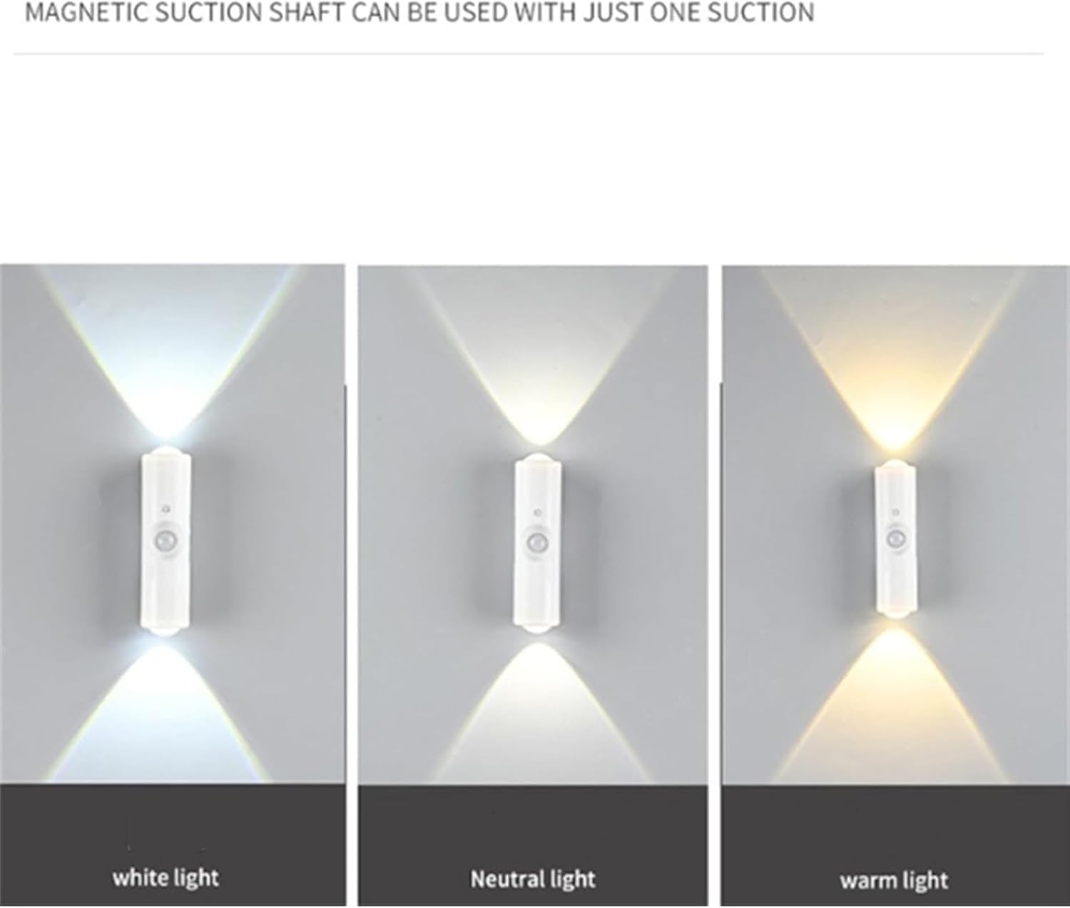 Rechargeable Smart LED Motion Sensor Ambient Light, Punch-Free Smart Sensor Magnetic Rechargeable LED Lights, Color Changing Motion Sensor Light for Stairs, Wardrobe, Cabinet (4, Black-RGB 7colors)