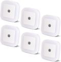 Night Light, 0.5W Daylight White LED Plug-in Night Light with Dusk to Dawn Sensor, Pack of 6 - Designed for Kids Room,Bedroom, Bathroom, Stairs, Kitchen
