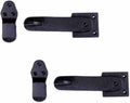 Renovators Supply Manufacturing Door Latch 5 3/4 in. Black Wrought Iron Gate Latch/Barn Door Latch Lock with Mounting Hardware Pack of 2