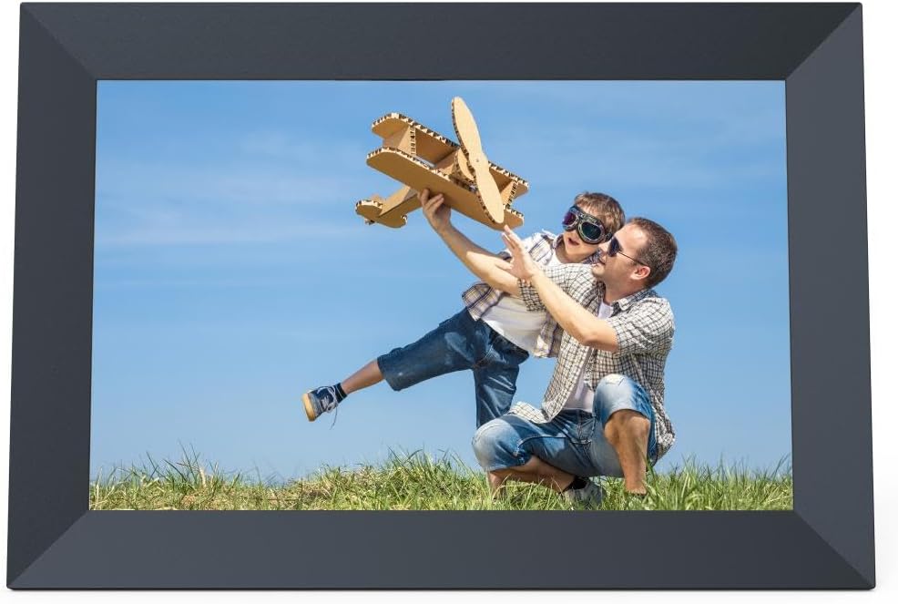 IMPECCA 10.1” Wi Fi Digital Picture Frame, Touch ScreenSmart Picture Frame, 32GB Storage up-to 50,000 Photos, Auto-Rotate, Slideshow, HD 1280x800 IPS Share via Frameo APP