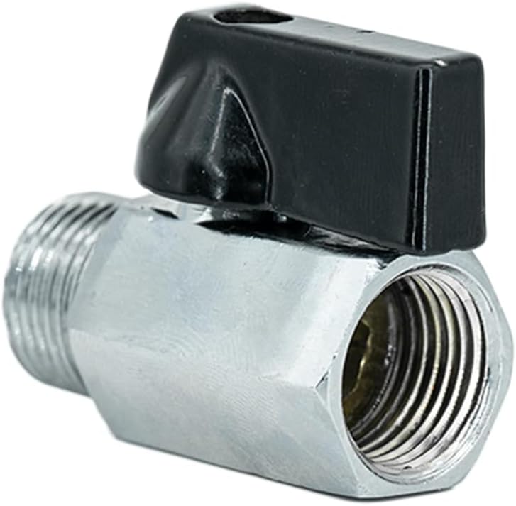 Brass Mini Ball Valve 3/8" NPT Female x Male Shut-Off Valve