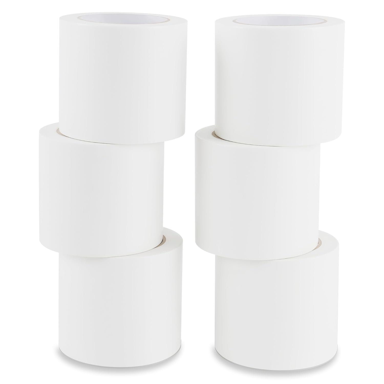 Lichamp 6 Rolls Vinyl Tape, Premium Safety Marking and Traffic Floor Marking Tape, Bundling, Social Distancing, 4 Inch x 36 Yards per Roll, 216 Total Yards, White