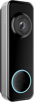 Wyze Battery Video Doorbell Wireless Camera, 1536x1536 HD+ with Color Night Vision, 2-Way Audio, 1:1 Head-to-Toe View, Person/Vehicle/Package Monitor, Wire-Free/Wired Option, 1 Minute Easy Setup