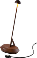 Cordless Table Lamp - LUME, Geometric Aesthetics, Magnetic Charging, Dimmable & Adjustable Lighting, IP65- Portable Rechargeable LED Lamp for HoReCa, Bedroom, Living Room, Outdoor Use (Corten)