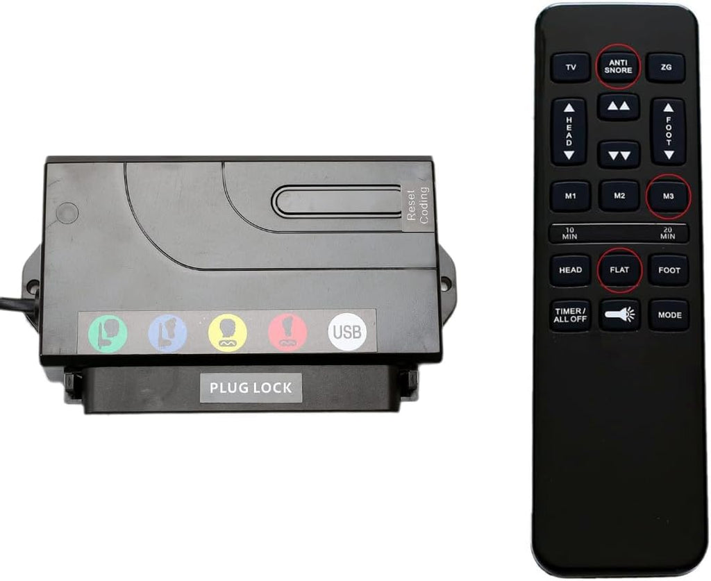 Richmat HJH55 Remote + HJC18 Control Box for Adjustable Bed Base Combo