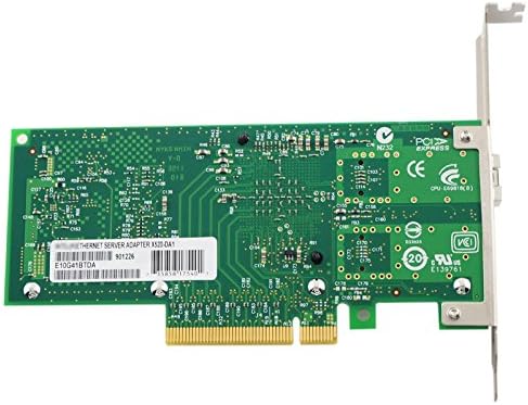 with Intel Chipset 82599 X520-DA1 E10G41BTDA 10G PCI-E X8 Fiber Server Adapter NIC Single Port SFP+