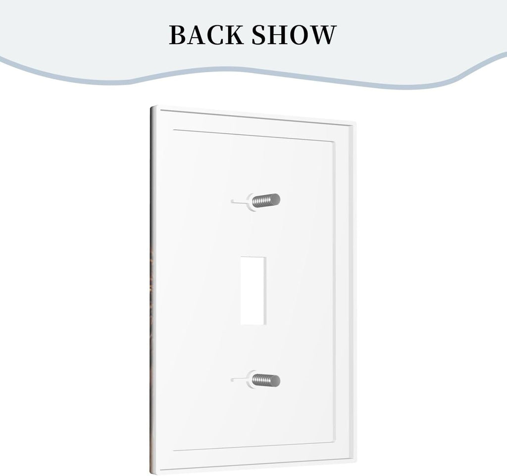 Decorative Light Switch Cover Plate Retro Coffee Maker Beans Cup 1 Gang Wall Plate Oversized Single Toggle Wall Cover Plate Jumbo Electrical Switchplate Faceplate