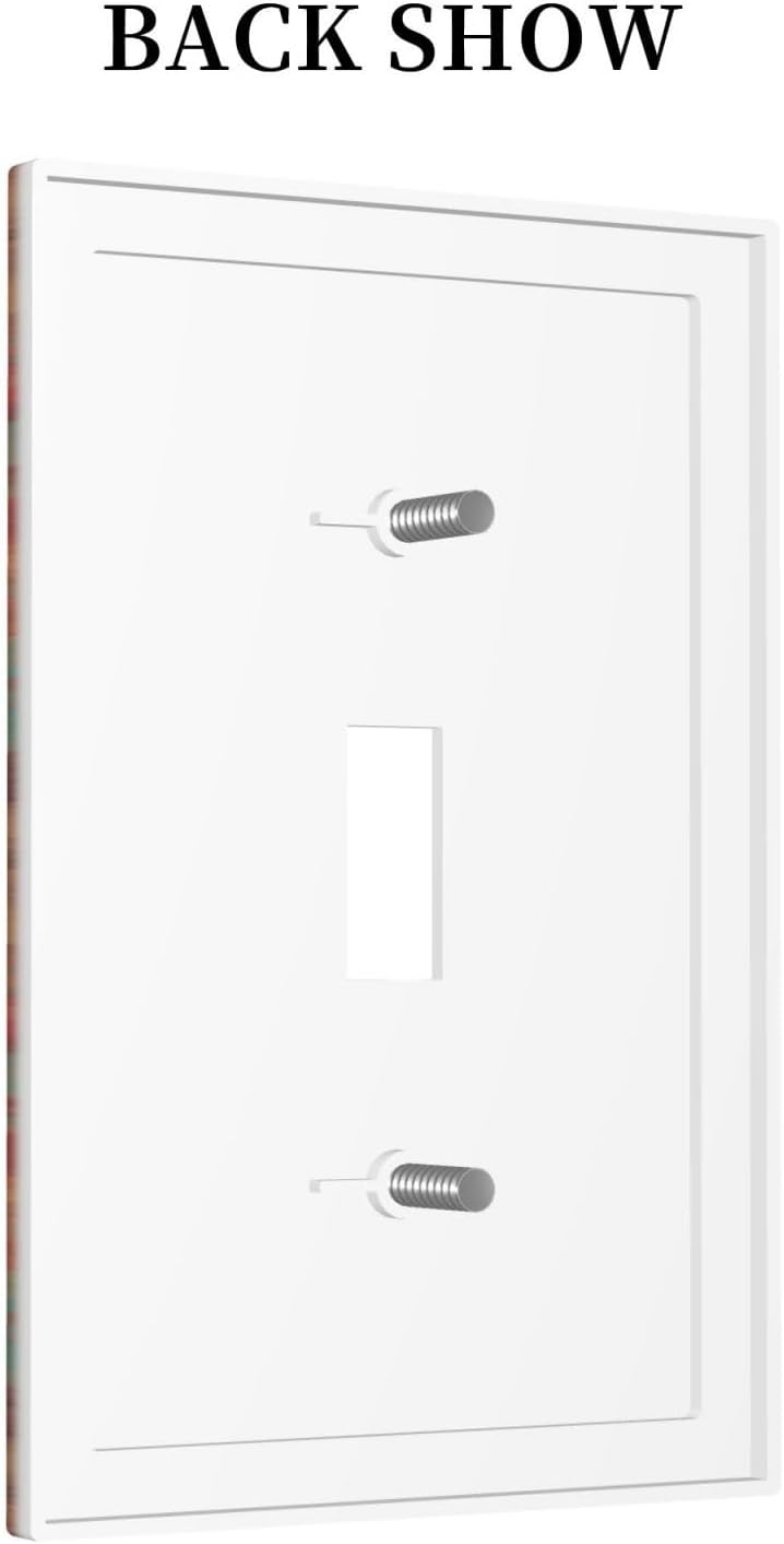 Decorative Light Switch Plate Covers Native American African Afro 1 Gang Light Switch Cover Plate Single Toggle Wall Plate Outlet Covers Faceplate for Home Bedroom Decor （2 Pack）