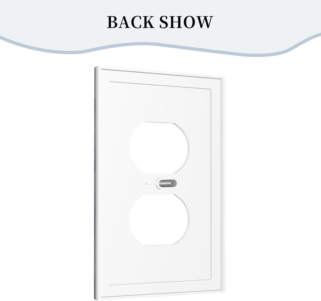 Decorative Outlet Covers Rustic White Purple Daisy Floral Flower 1 Gang Wall Plate Receptacle Duplex Light Switch Cover Plate Single Dual Plug Covers Electrical Switchplate Faceplate