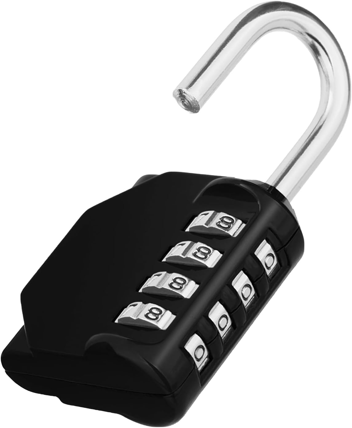 ZHEGE Padlock, Combination Lock 4 Digits, Outdoor Padlock Weatherproof for Gym Locker, Garden Fence Gate (Black)