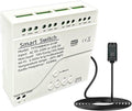 Tuya 4CH WiFi Switch 85-250V Smart Temperature and Humidity Sensor, Dry Contact, Remote Application Control and Monitoring Function, Voice Control, Smart Scene, Compatible with Alexa and Google Home