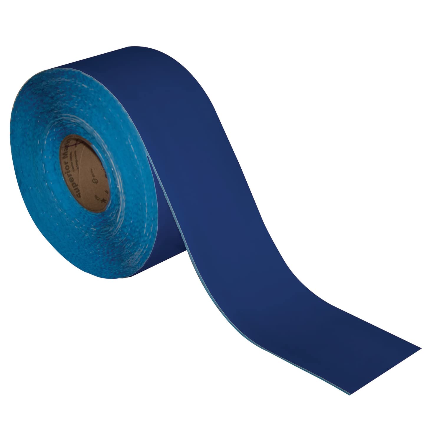 SmartSign Blue 4 inch x 100 feet Floor Marking Tape, 32 mil Vinyl Floor Tape, Superior Mark Industrial Use Safety Tape with Beveled Edges, Strong Adhesive, for Gym/Warehouse/Courts