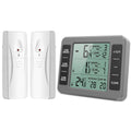 AMIR Upgraded Refrigerator Thermometer, Wireless Indoor Outdoor Thermometer, Sensor Temperature Monitor with Audible Alarm Temperature Gauge for Freezer Kitchen Home (Battery not Included, Grey)