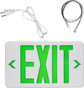 TANLUX Green Corded Exit Sign with 1.0 Meter Plug in Cord, Plug in Exit Sign with Battery Backup Lights for Business, Commerical Emergency Lighting, UL Listed, AC 120/277V, Double Face