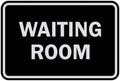 Signs ByLITA Classic Framed Waiting Room (Black/Silver) - Small 2 Pack