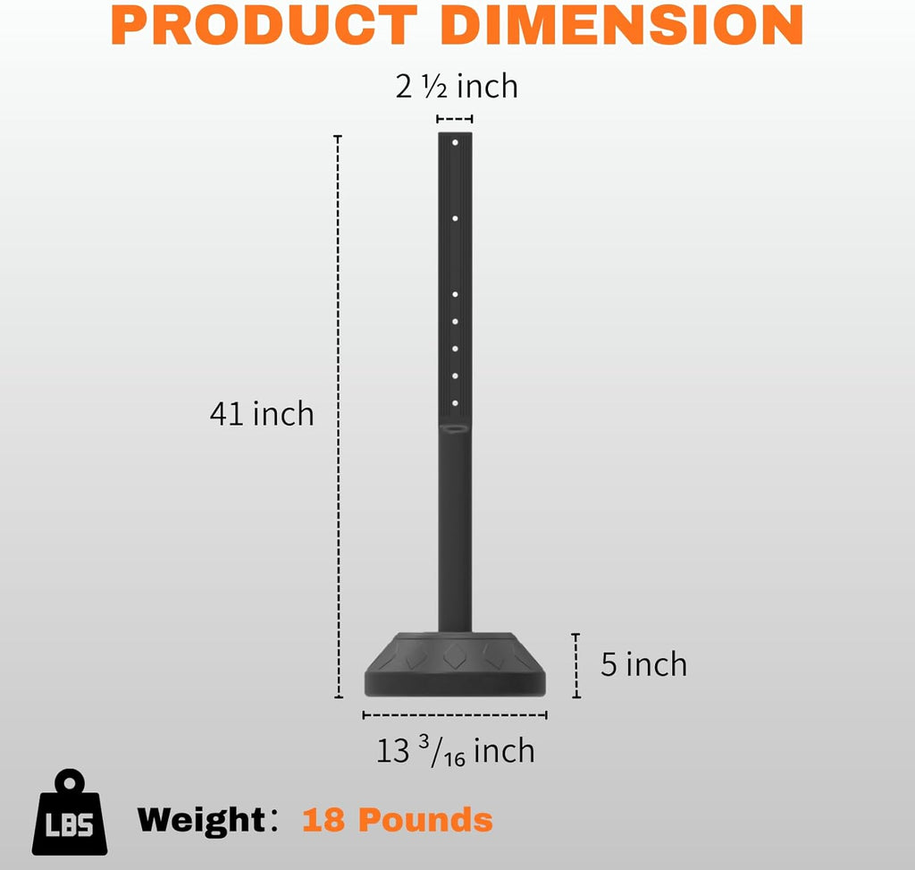 6 Pack 41 Inch Heavy Duty Portable Sign Holder with Water Base - Customizable Sign for Indoor/Outdoor Use - Perfect for Malls, Schools, Restaurants