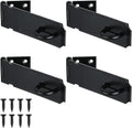 JQK Door Hasp Latch Lock, 5 Inch 304 Stainless Steel Safety Packlock Clasp Thickness 1.9 mm, Matte Black 4 Pack, DL130-PB-P4